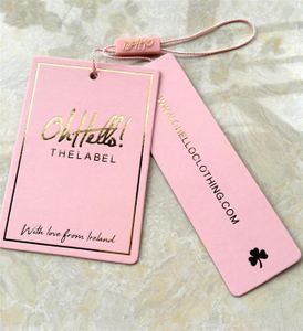 Customized Paper Hang Tag Garment Bag Printed Tags Clothing Swing Tag Labels