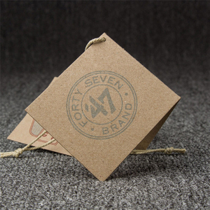 High Quality Kraft Paper Square Blank Gift Card for Men's Wear