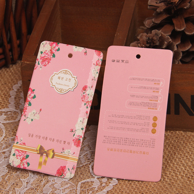 Professional Custom Printed Paper Garment Bag Swing Tags Luxury Clothing Hang Tag For Sale