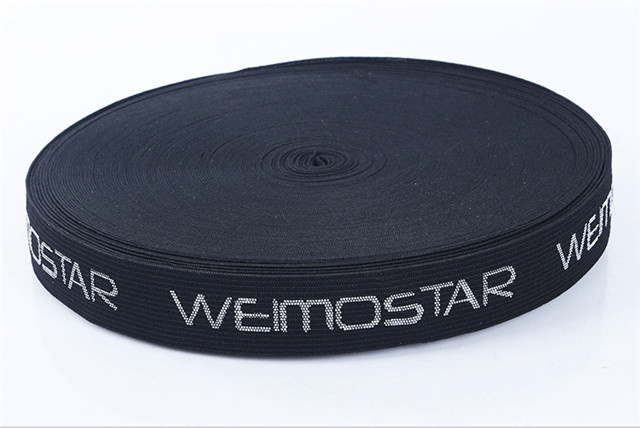 2.0cm Printed Letter Drop Rubber Elastic Tape Nylon High Elastic Tape Webbing