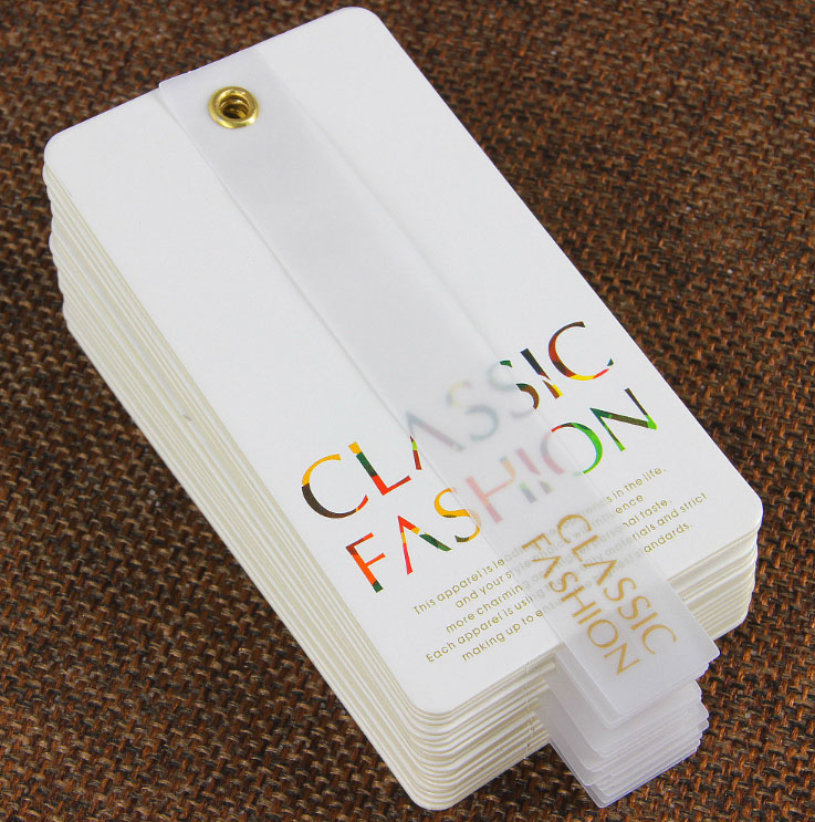 Wholesale Custom Fashional Garment Hang Tag Plastic PVC Tags