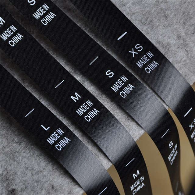 Manufacturers Supply Silk Screen Clothing Size Label Screen Printed Trademark Number Label English Size Label