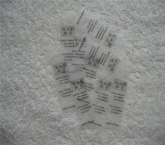 Rubber TPU Eco-friendly Translucent Soft Garment Washable Label Silicone Clothing Underwear Tags