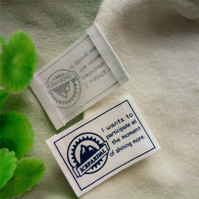 Custom-made High-grade Cotton Lead Label Cotton Label Printed Clothing Cotton Tag Black And White Label