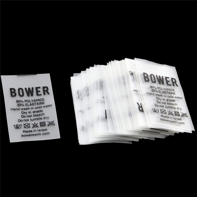 Rubber TPU Eco-friendly Translucent Soft Garment Washable Label Silicone Clothing Underwear Tags