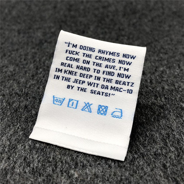 Color Washing Label Custom All Kinds of Clothing Home Textile Ribbon Terylene Cotton Ribbon Color Printing Wash Water Label Care Label Custom