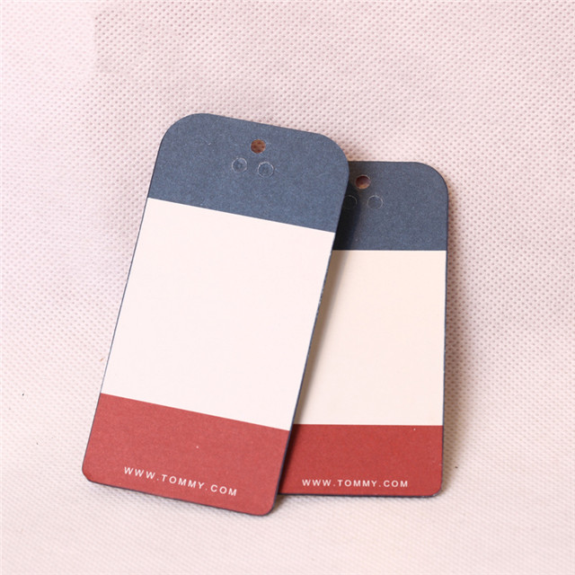 Manufacturers Supply White Kraft Paper Thick Hangtag Silk Screen Printing Oil Hangtag Double Adhesive Paper Hangtag