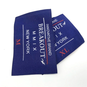 High Density Damask Woven Labels Custom Made for Men Jeans and Jacket Coat Clothes Recycled Luxury 