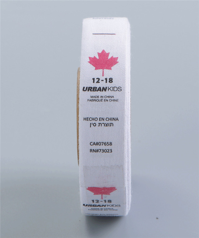 Custom Colorfast Wash Water printed care labels for clothing