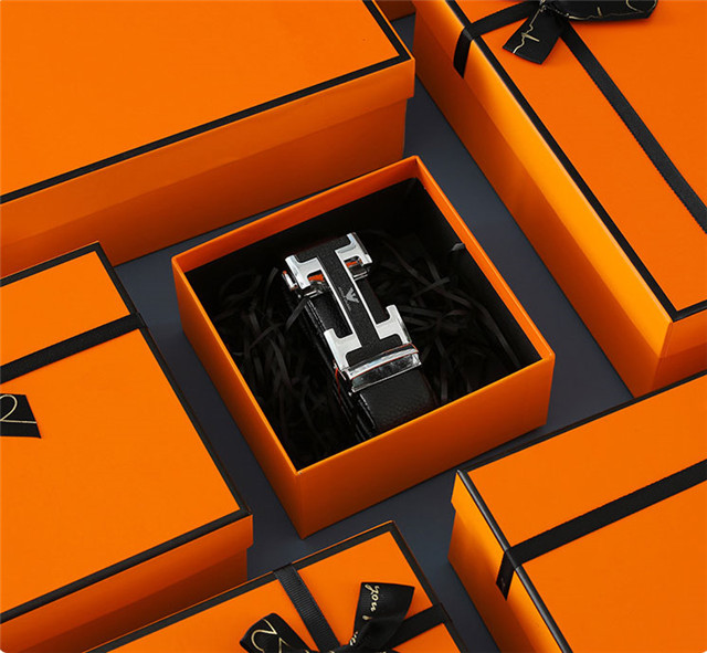 Orange Gift Box with Bow Knot Gift Box Custom Heaven And Earth Cover Gift Box