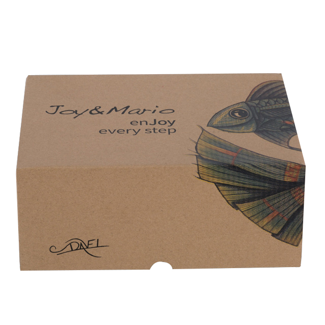 Kraft Shoe-box Custom Clamshell Corrugated Paper Men's And Women's Shoe-box