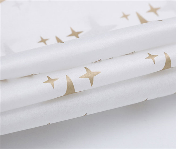 Custom Packaging Paper Printed Foil Logo 17G Tissue Gift Paper Wrapping Paper